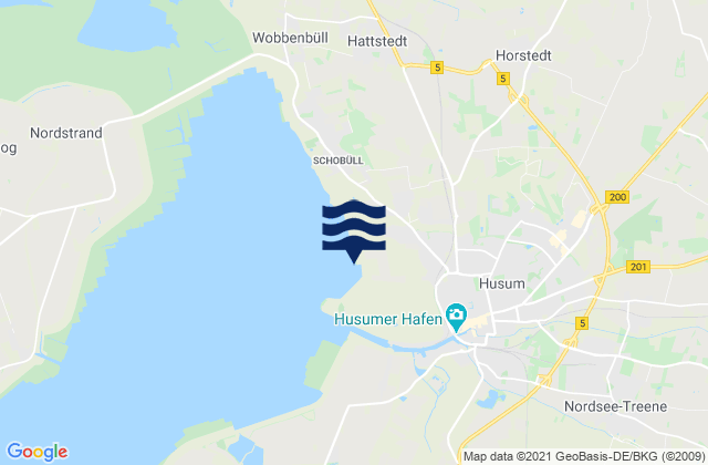 Husum, Germanyの潮見表地図