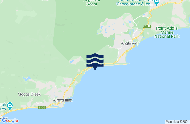 Hut Gulley (Guvvos), Australiaの潮見表地図