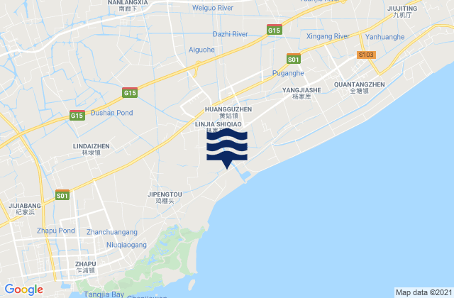 Huxiaoqiao, Chinaの潮見表地図