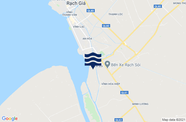 Huyện Châu Thành, Vietnamの潮見表地図