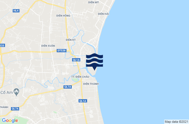 Huyện Diễn Châu, Vietnamの潮見表地図