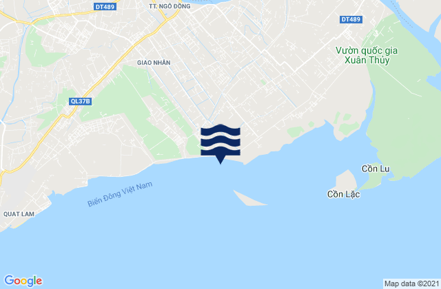 Huyện Giao Thủy, Vietnamの潮見表地図