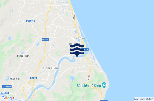 Huyện Hoài Nhơn, Vietnamの潮見表地図