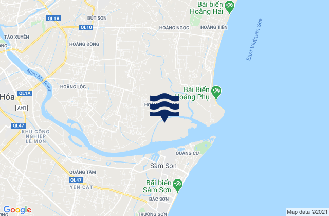 Huyện Hoằng Hóa, Vietnamの潮見表地図