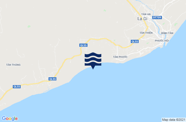 Huyện Hàm Tân, Vietnamの潮見表地図