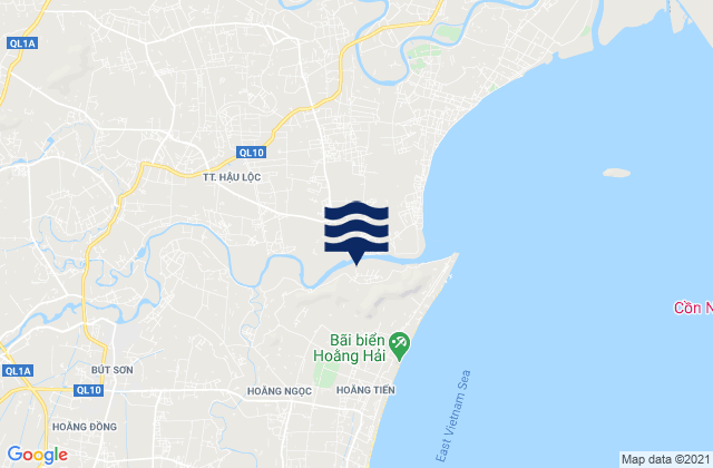 Huyện Hậu Lộc, Vietnamの潮見表地図