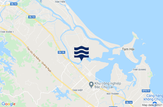 Huyện Núi Thành, Vietnamの潮見表地図