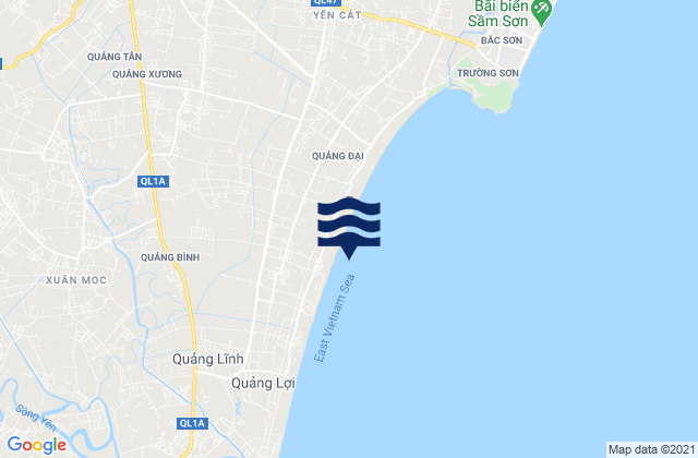 Huyện Quảng Xương, Vietnamの潮見表地図