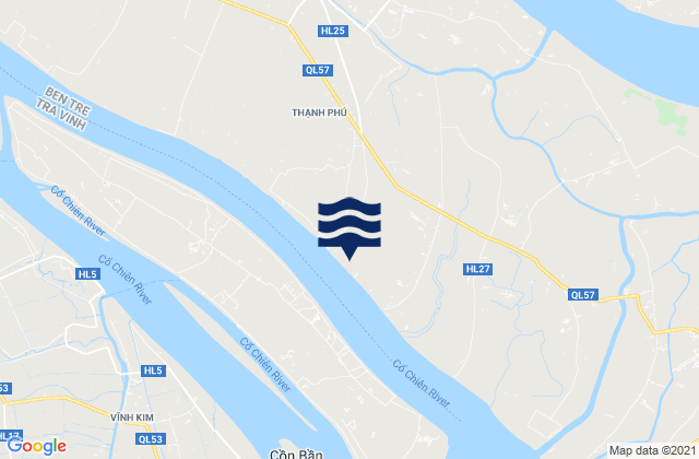 Huyện Thạnh Phú, Vietnamの潮見表地図