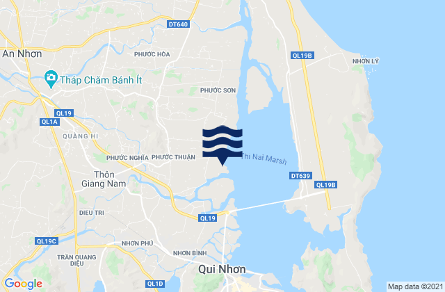 Huyện Tuy Phước, Vietnamの潮見表地図