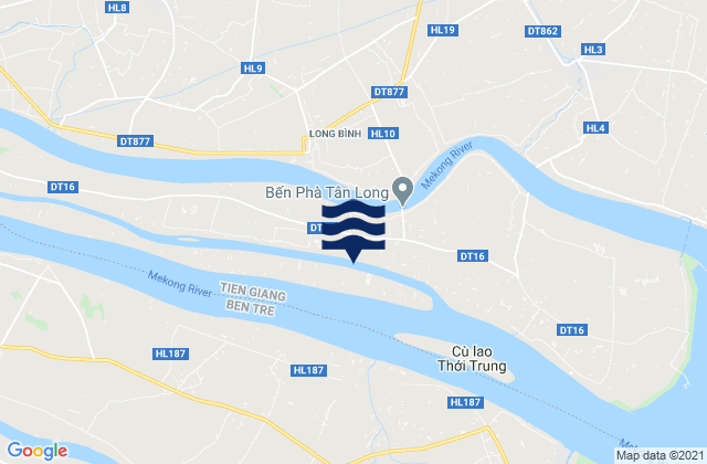 Huyện Tân Phú Đông, Vietnamの潮見表地図
