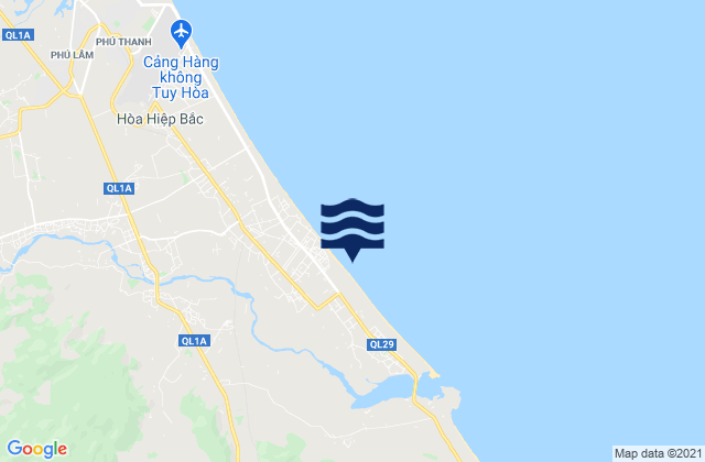 Huyện Đông Hòa, Vietnamの潮見表地図