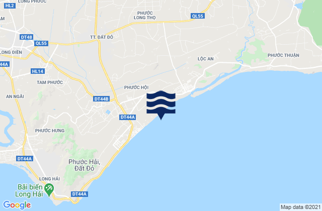Huyện Đất Đỏ, Vietnamの潮見表地図