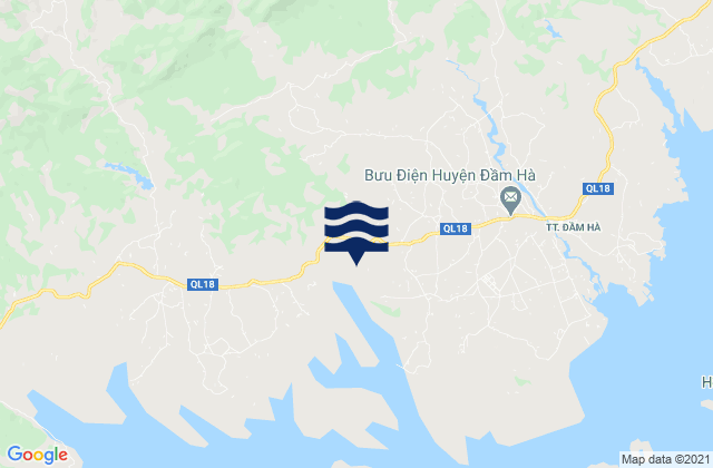 Huyện Đầm Hà, Vietnamの潮見表地図