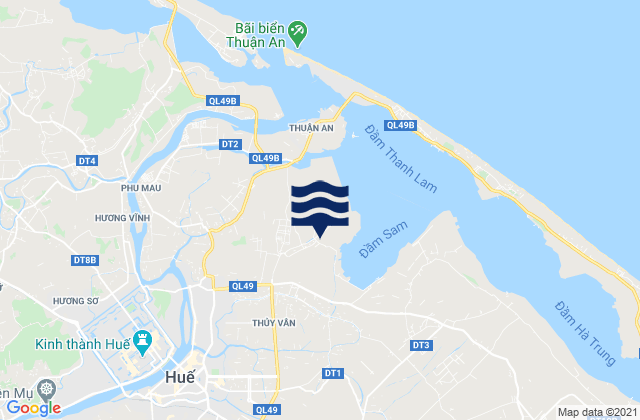 Huế, Vietnamの潮見表地図