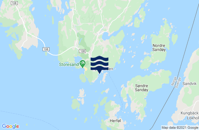 Hvaler, Norwayの潮見表地図