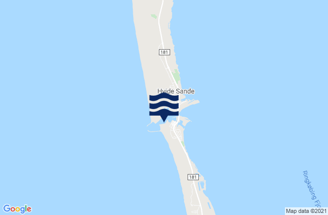 Hvide Sande, Denmarkの潮見表地図