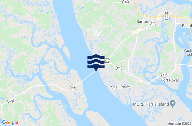 Hwy 170 bridge, United Statesの潮見表地図