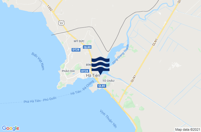 Hà Tiên, Vietnamの潮見表地図
