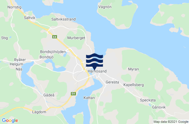Härnösand, Swedenの潮見表地図