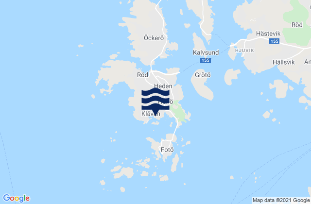 Hönö, Swedenの潮見表地図