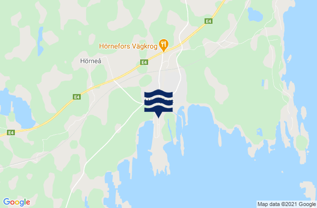Hörnefors, Swedenの潮見表地図