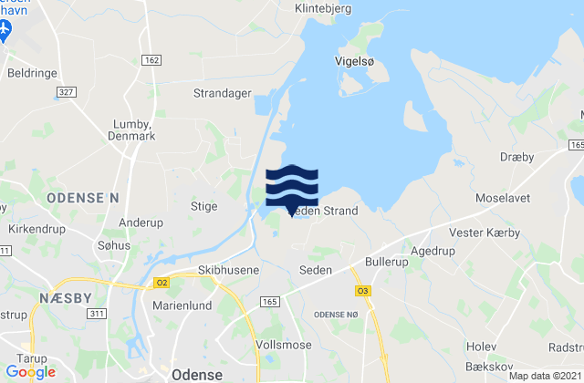 Højby, Denmarkの潮見表地図