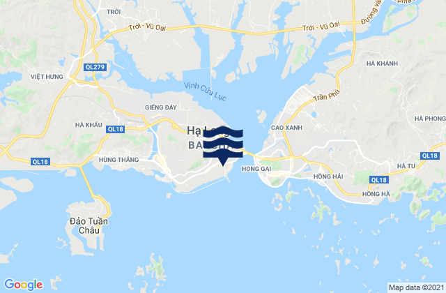 Hạ Long District, Vietnamの潮見表地図