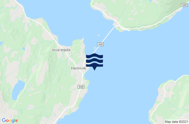 Ibestad, Norwayの潮見表地図