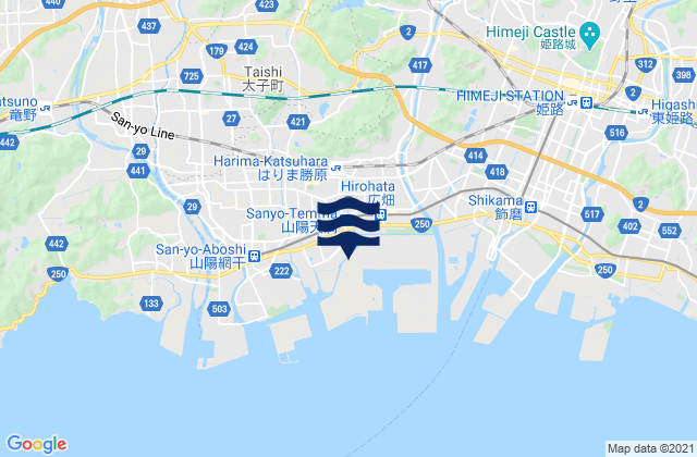 Ibo-gun, Japanの潮見表地図