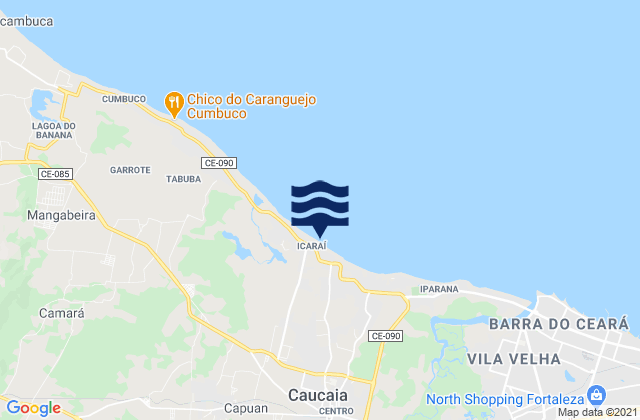 Icarai, Brazilの潮見表地図