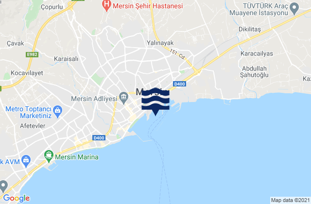 Icel, Turkeyの潮見表地図