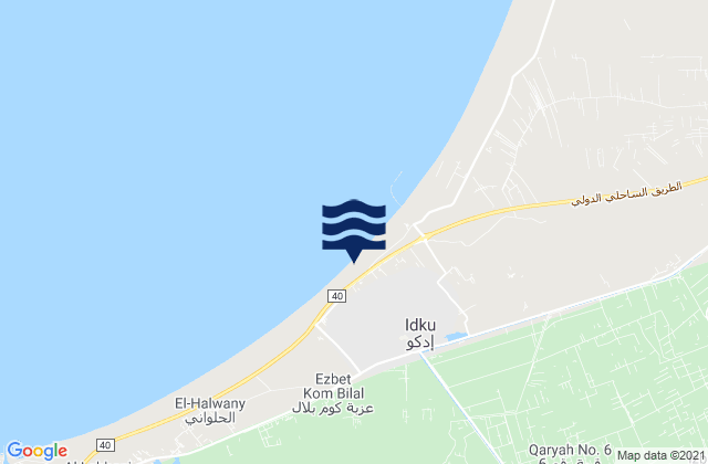 Idkū, Egyptの潮見表地図