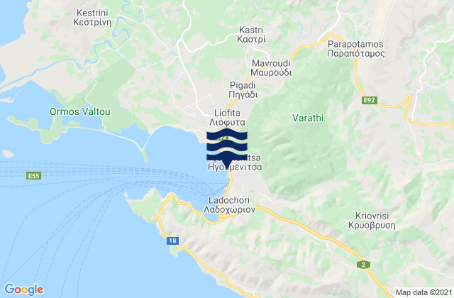 Igoumenítsa, Greeceの潮見表地図
