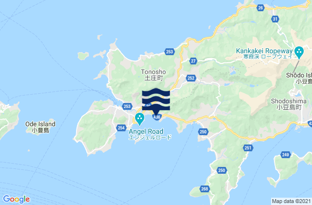 Ikeda Wan Shodo Shima, Japanの潮見表地図