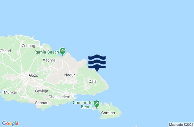 Il-Qala, Maltaの潮見表地図