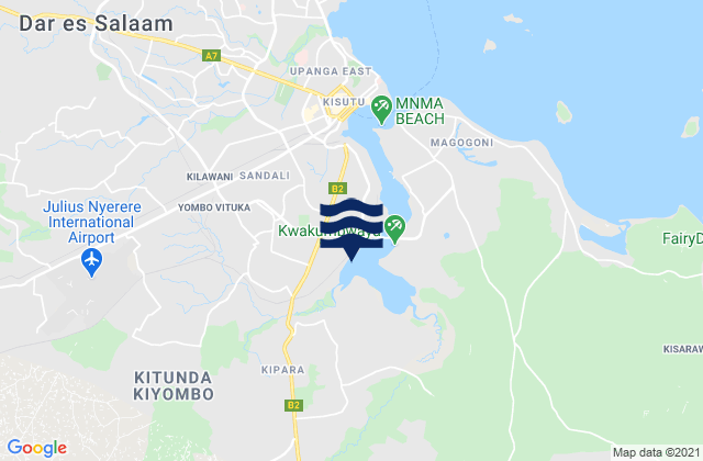 Ilala, Tanzaniaの潮見表地図