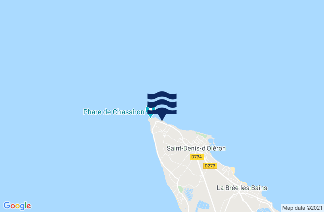 Ile d'Oleron - Chassiron, Franceの潮見表地図