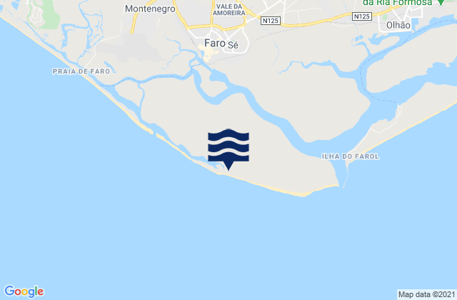Ilha Deserta, Portugalの潮見表地図