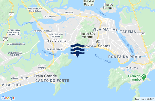 Ilha Porchat, Brazilの潮見表地図