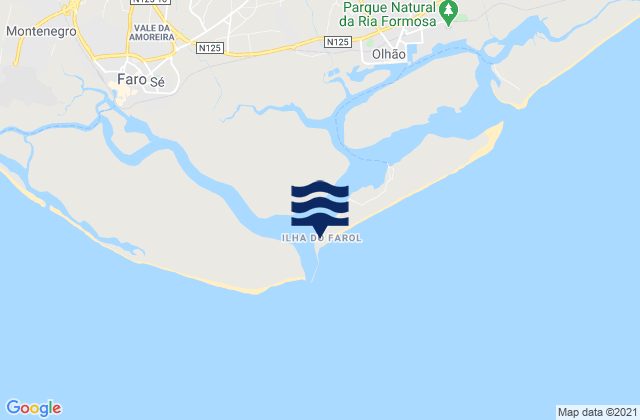Ilha do Farol, Portugalの潮見表地図