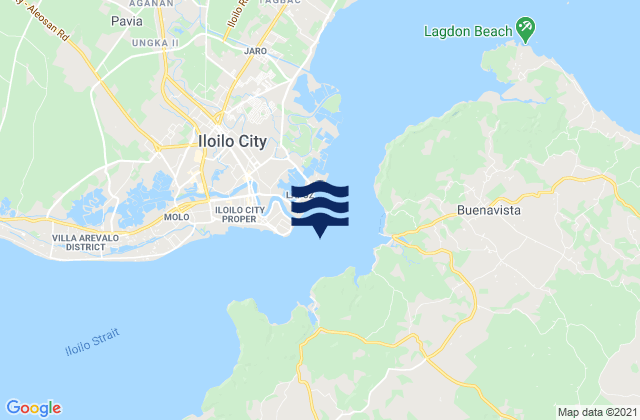 Iloilo Harbor, Philippinesの潮見表地図