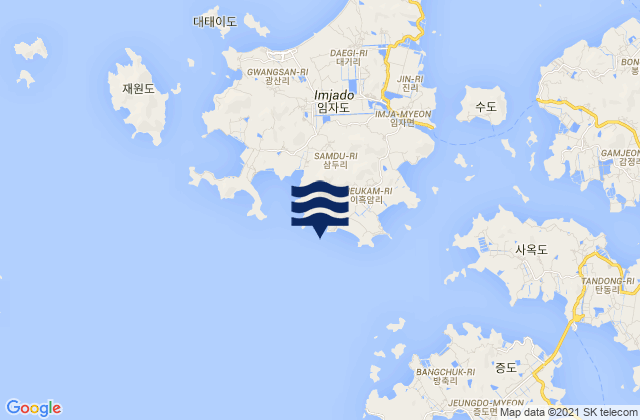 Imja-do, South Koreaの潮見表地図