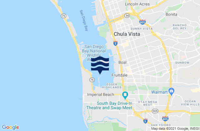 Imperial Beach, United Statesの潮見表地図