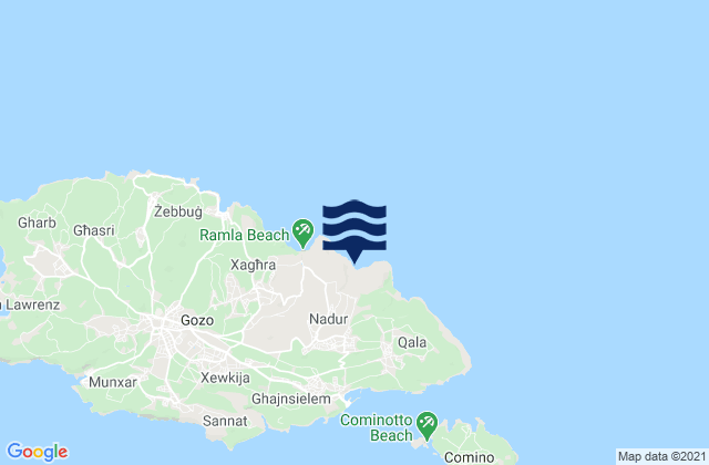 In-Nadur, Maltaの潮見表地図