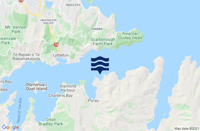 Inainatu/Pile Bay, New Zealandの潮見表地図