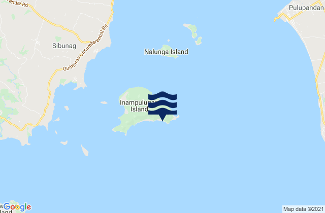 Inampulugan I Guimaras Island, Philippinesの潮見表地図