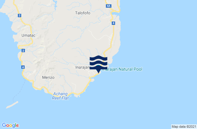 Inarajan Village, Guamの潮見表地図