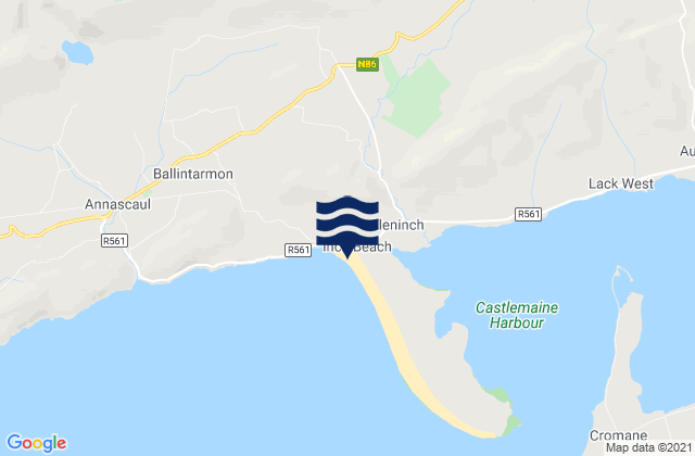 Inch Strand, Irelandの潮見表地図