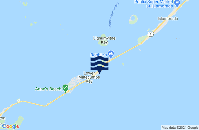 Indian Key Anchorage (Lower Matecumbe Key), United Statesの潮見表地図
